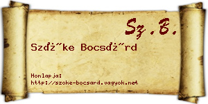 Szőke Bocsárd névjegykártya